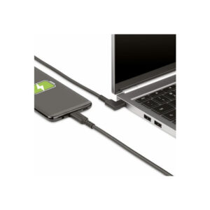 StarTech.com Cable de 50cm USB-C Resistente Acodado a la Derecha - USB 3.2 Gen 2 (10 Gbps) - Cable de Transferencia USB Tipo C - DP de Modo Alt 4K 60Hz - PD 100W - Cable de 90 Grados