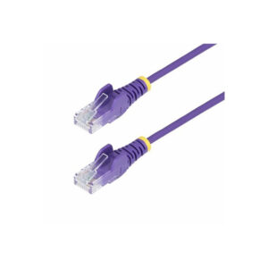 StarTech.com Cable de Red Ethernet CAT6 Delgado sin Enganches Morado de 1,5m - Cable RJ45 Snagless Slim de 28AWG - Alambre de Cobre Puro - PoE 100W - con Alivios de Tensión - LSZH - Probado con Fluke