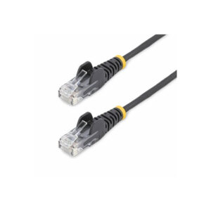 StarTech.com Cable de Red Ethernet CAT6 Delgado sin Enganches Negro de 10m - Cable RJ45 Snagless Slim de 28AWG - Alambre de Cobre Puro - PoE 100W - con Alivios de Tensión - LSZH - Probado con Fluke