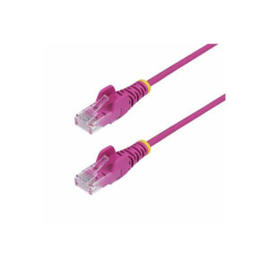 StarTech.com Cable de Red Ethernet CAT6 Delgado sin Enganches Rosa de 1,5m - Cable RJ45 Snagless Slim de 28AWG - Alambre de Cobre Puro - PoE 100W - con Alivios de Tensión - LSZH - Probado con Fluke