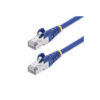 StarTech.com Cable de Red Ethernet CAT8 Azul de 3m - Snagless - sin Pestillo - 25G/40G - 2000MHz - PoE++ de 100W - 26AWG - S/FTP - Alivios de Tensión - Alambre de Cobre Puro - LSZH - Probado con Fluke