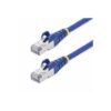 StarTech.com Cable de Red Ethernet CAT8 Azul de 3m - Snagless - sin Pestillo - 25G/40G - 2000MHz - PoE++ de 100W - 26AWG - S/FTP - Alivios de Tensión - Alambre de Cobre Puro - LSZH - Probado con Fluke