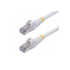 StarTech.com Cable de Red Ethernet CAT8 Blanco de 12m - Snagless - sin Pestillo - 25G/40G - 2000MHz - PoE++ 100W - 26AWG - S/FTP - Alivios de Tensión - Alambre de Cobre Puro - LSZH - Probado con Fluke