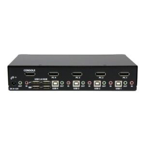 StarTech.com Conmutador Switch KVM 4 puertos Vídeo DisplayPort DP Hub Concentrador USB 2.0 Audio - 2560x1600