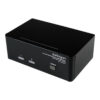 StarTech.com Conmutador Switch KVM de 2 Puertos Doble Monitor DVI VGA Audio 4 Puertos USB 1920x1200