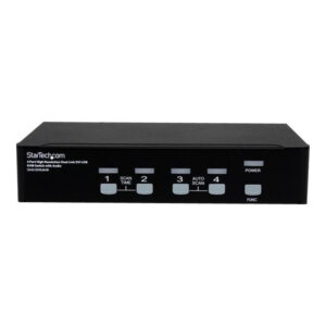StarTech.com Conmutador Switch KVM de 4 Puertos de Vídeo DVI con Doble Enlace - Audio USB 2.0