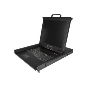 Alternative view of StarTech.com Consola KVM de Montaje en Rack - Teclado QWERTY - KVM para Rack de Servidores de 1 puerto VGA con Monitor LCD de 17" - Switch KVM 1U con Cables y Hardware - USB - MTBF 50000