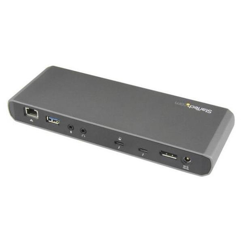 StarTech.com Dock Thunderbolt 3 - Docking Station de Portátil para Dos Monitores DisplayPort 4k de 60Hz - Replicador de Puertos con Entrega de Alimentación PD de 85W - Hub Ladrón Concentrador USB 3.0 de 3 Puertos - Ethernet - Audio - Dock TB3 - para Windows y Mac