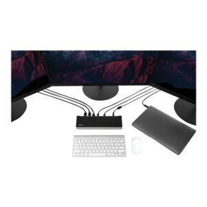 StarTech.com Dock USB-C - Docking Station para 3 Monitores 4K con 2 DisplayPort y HDMI - Entrega de Alimentación de 100W - Hub con 1x USB-C y 4x USB-A - Dock USB 3.1 Gen 1 - Windows, Mac
