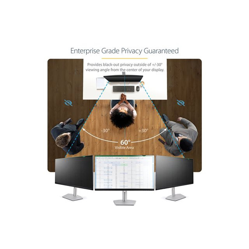 StarTech.com Filtro de Privacidad de 22 Pulgadas 16:9 para Monitor - Pantalla de Privacidad Protector Anti Brillo - Anti Luz Azul con Reducción del 51% - Ángulo de +/- 30° - Imagen 2