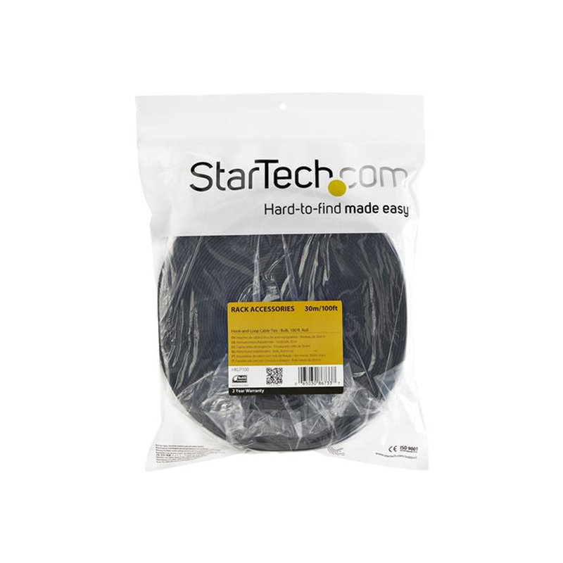 StarTech.com Gestionador de Cableado con Gancho y Bucle - Tiras de Gestión de Cables Autoadherentes - Bobina de 30m - Imagen 4