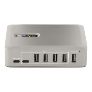 StarTech.com Hub Concentrador USB-C de 10 Puertos - 8x USB-A/2x USB-C - con Fuente de 65W - USB 3.1 10Gbps - Ladrón USB Tipo C con Certificación USB-IF - Multiplicador USB C