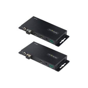 StarTech.com Juego Extensor de HDMI 4K por Fibra - 4K a 60Hz hasta 1km (Monomodo) o 330m (Multimodo) - Fibra Óptica LC - HDR - HDCP - Alargador de Audio/RS232/IR - Receptor Transmisor StarTech.com Juego Extensor de HDMI 4K por Fibra - 4K a 60Hz hasta 1km (Monomodo) o 330m (Multimodo) - Fibra Óptica LC - HDR - HDCP - Alargador de Audio/RS232/IR - Receptor Transmisor