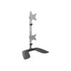 StarTech.com Soporte VESA para 2 Monitores de hasta 27" - Base para Monitor Ergonómica de Sobremesa - de Montaje para 2 Monitores Apilados Verticalmente - Altura Ajustable - Plata