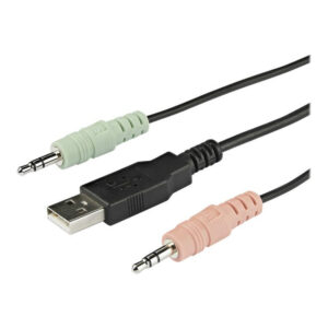 StarTech.com Switch Conmutador KVM de 2 Puertos HDMI - 4K de 60Hz - Switch Conmutador Selector KVM Compacto de Sobremesa Ultra HD UHD con 2 Salidas de Vídeo - con Cables de 1,2m y Audio Incorporado - Conmutado Remoto y Alimentado por el Bus - para MacBook y Thinkpad