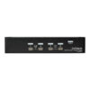 StarTech.com Switch Conmutador KVM de 4 Puertos DisplayPort - 4K 60Hz - para Una Pantalla - Switch KVM de 4 Puertos DP 1.2 con Hub Ladrón USB 2.0 y Audio - Dell, HP, Apple - TAA