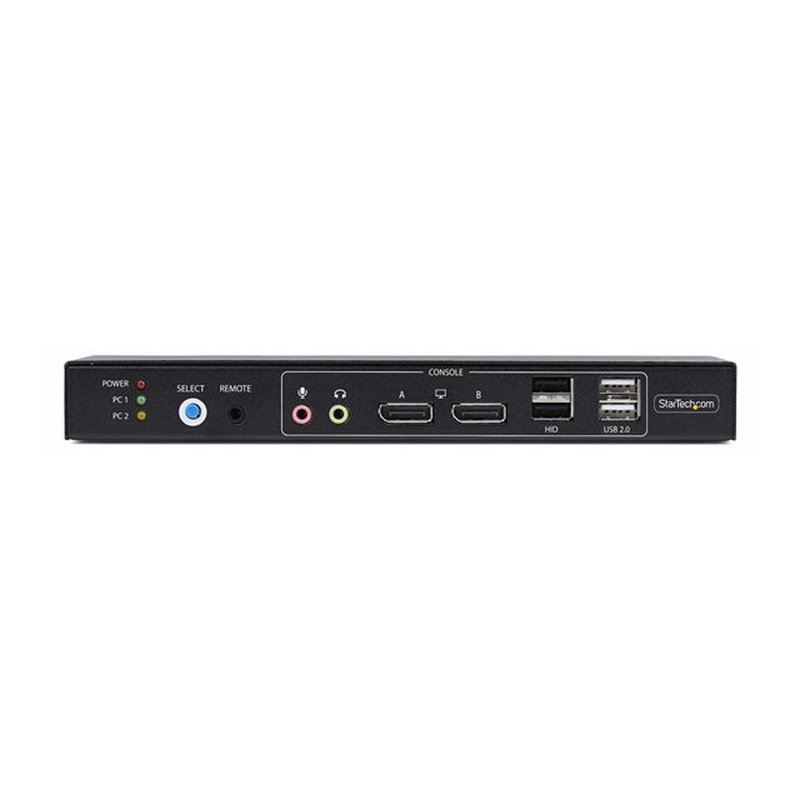 StarTech.com Switch KVM DisplayPort de 2 Puertos y 2 Pantallas - Conmutador KVM con Hub USB de 4 Puertos - con Matriz de Vídeo Dual View - 4K60Hz - Conmutado por Teclas de Acceso Rápido - DP 1.2 - TAA - Imagen 2