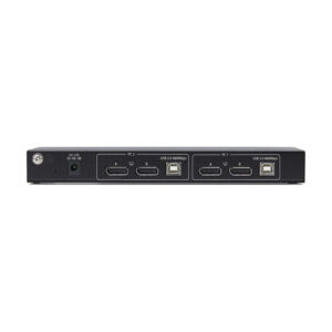 StarTech.com Switch KVM DisplayPort de 2 Puertos y 2 Pantallas - Conmutador KVM con Hub USB de 4 Puertos - con Matriz de Vídeo Dual View - 4K60Hz - Conmutado por Teclas de Acceso Rápido - DP 1.2 - TAA
