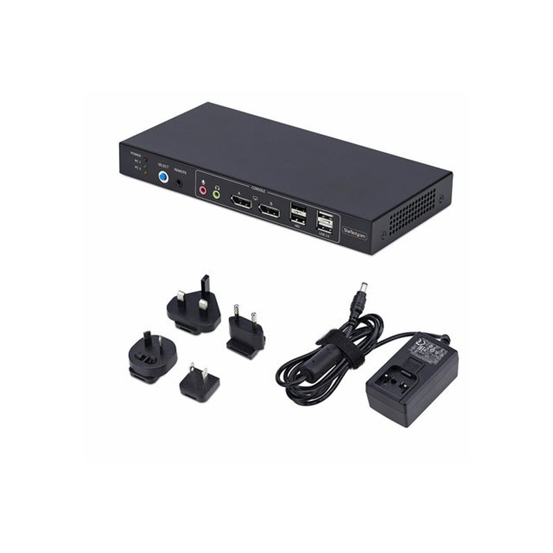 StarTech.com Switch KVM DisplayPort de 2 Puertos y 2 Pantallas - Conmutador KVM con Hub USB de 4 Puertos - con Matriz de Vídeo Dual View - 4K60Hz - Conmutado por Teclas de Acceso Rápido - DP 1.2 - TAA - Imagen 5