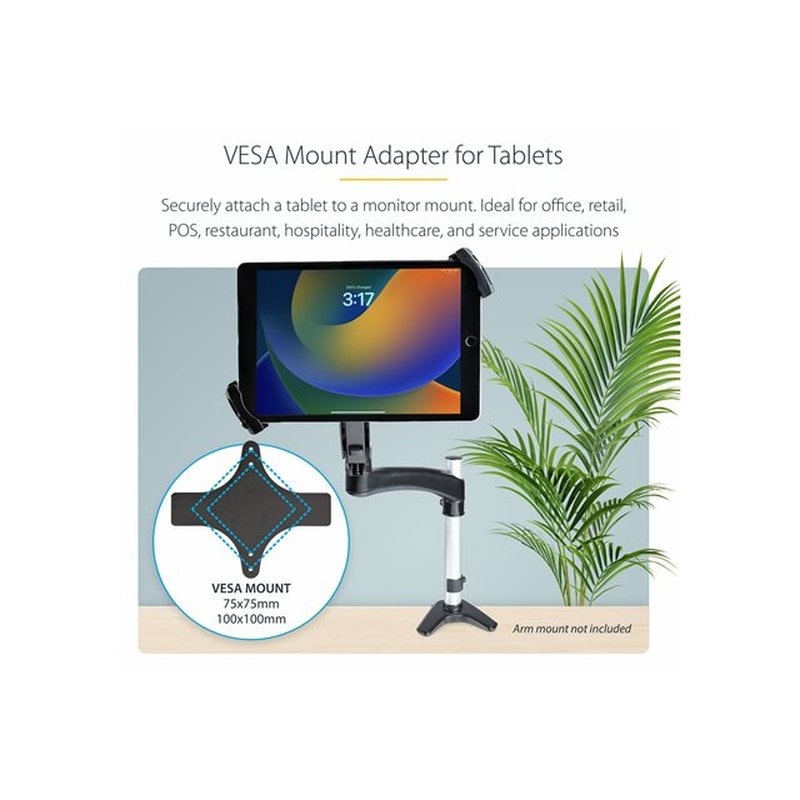 StarTech.com TABLET-VESA-ADAPTER soporte Soporte pasivo Tablet/UMPC Negro - Imagen 13
