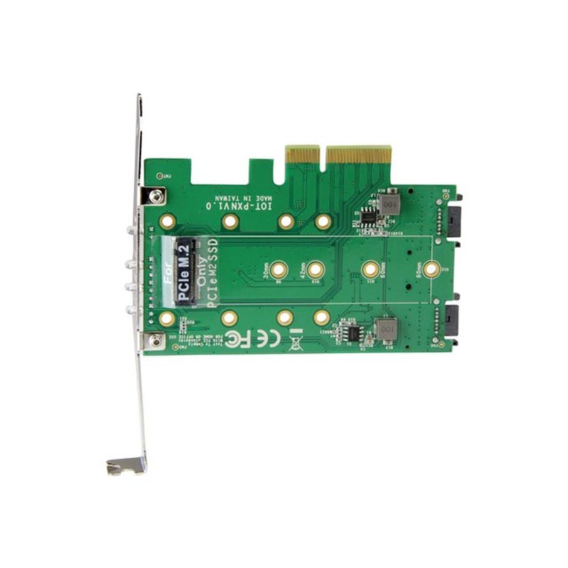 StarTech.com Tarjeta Adaptadora PCI Express 3.0 de 3 Puertos M.2 para SSD - 1x NVMe - 2x SATA III - Imagen 10