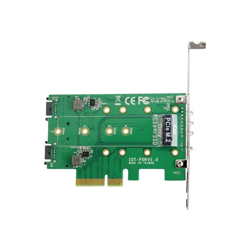 StarTech.com Tarjeta Adaptadora PCI Express 3.0 de 3 Puertos M.2 para SSD - 1x NVMe - 2x SATA III - Imagen 11