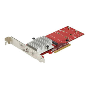 StarTech.com Tarjeta Adaptadora para 2 SSD M.2 PCIe SSD - Dos SSDs NVMe o AHCI M.2 SSD a x8/x16 PCI Express 3.0 - Compatible con PCIe M.2 NGFF (M-Key) - Admite 2242, 2260, 2280 - Mac y PC StarTech.com Tarjeta Adaptadora para 2 SSD M.2 PCIe SSD - Dos SSDs NVMe o AHCI M.2 SSD a x8/x16 PCI Express 3.0 - Compatible con PCIe M.2 NGFF (M-Key) - Admite 2242, 2260, 2280 - Mac y PC