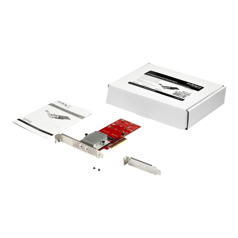 StarTech.com Tarjeta Adaptadora para 2 SSD M.2 PCIe SSD - Dos SSDs NVMe o AHCI M.2 SSD a x8/x16 PCI Express 3.0 - Compatible con PCIe M.2 NGFF (M-Key) - Admite 2242, 2260, 2280 - Mac y PC StarTech.com Tarjeta Adaptadora para 2 SSD M.2 PCIe SSD - Dos SSDs NVMe o AHCI M.2 SSD a x8/x16 PCI Express 3.0 - Compatible con PCIe M.2 NGFF (M-Key) - Admite 2242, 2260, 2280 - Mac y PC - Imagen 5