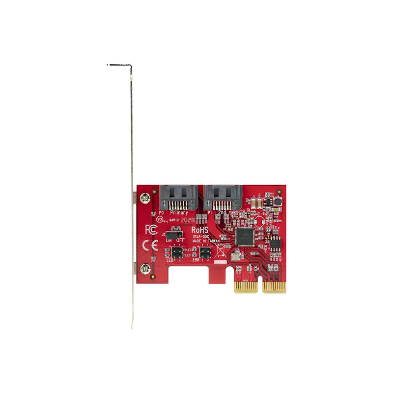 StarTech.com Tarjeta PCIe SATA - Tarjeta PCI Express Controladora de 2 Puertos SATA de 6Gbps - Perfil Completo o Bajo - Adaptador PCI Express a SATA - SATA RAID ASM1062R