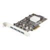 StarTech.com Tarjeta PCIe de 4 Puertos USB-A - Tarjeta PCI Express de Expansión USB Tipo A 3.1/3.2 Gen 2 de 10Gb con 2 Controladores - 4x USB-A - Tarjeta Adaptadora PCIe USB - Win/Mac/Linux