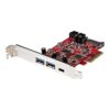 StarTech.com Tarjeta PCIe de 5 Puertos USB -Tarjeta PCI Express USB 3.1 Gen2 10Gbps con 1 Puerto USB-C y 2 Puertos USB-A - 1 Terminal IDC de 2 puertos -Tarjeta Controladora PCI Express USB Tipo C