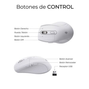 TECLADO + MOUSE SUBBLIM WIRELESS ERGO OFFICE PROWAVE DUAL WHITE