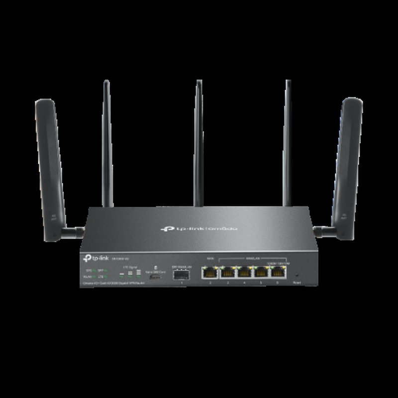 TP-Link ER706W-4G router inalámbrico Gigabit Ethernet Doble banda (2,4 GHz / 5 GHz) Negro