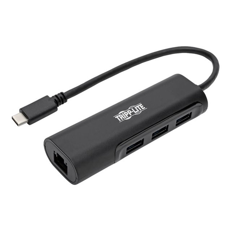 Tripp Lite Adaptador Portátil Ethernet Gigabit USB 3.1 Gen 1 con Hub de 3 Puertos, Compatible con Thunderbolt™ 3, Aluminio - Negro Tripp Lite Adaptador Portátil Ethernet Gigabit USB 3.1 Gen 1 con Hub de 3 Puertos, Compatible con Thunderbolt™ 3, Aluminio - Negro - Imagen 2