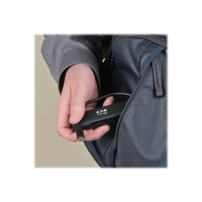 Tripp Lite Adaptador Portátil Ethernet Gigabit USB 3.1 Gen 1 con Hub de 3 Puertos, Compatible con Thunderbolt™ 3, Aluminio - Negro Tripp Lite Adaptador Portátil Ethernet Gigabit USB 3.1 Gen 1 con Hub de 3 Puertos, Compatible con Thunderbolt™ 3, Aluminio - Negro - Imagen 9