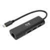 Tripp Lite Adaptador Portátil Ethernet Gigabit USB 3.1 Gen 1 con Hub de 3 Puertos, Compatible con Thunderbolt™ 3, Aluminio - Negro