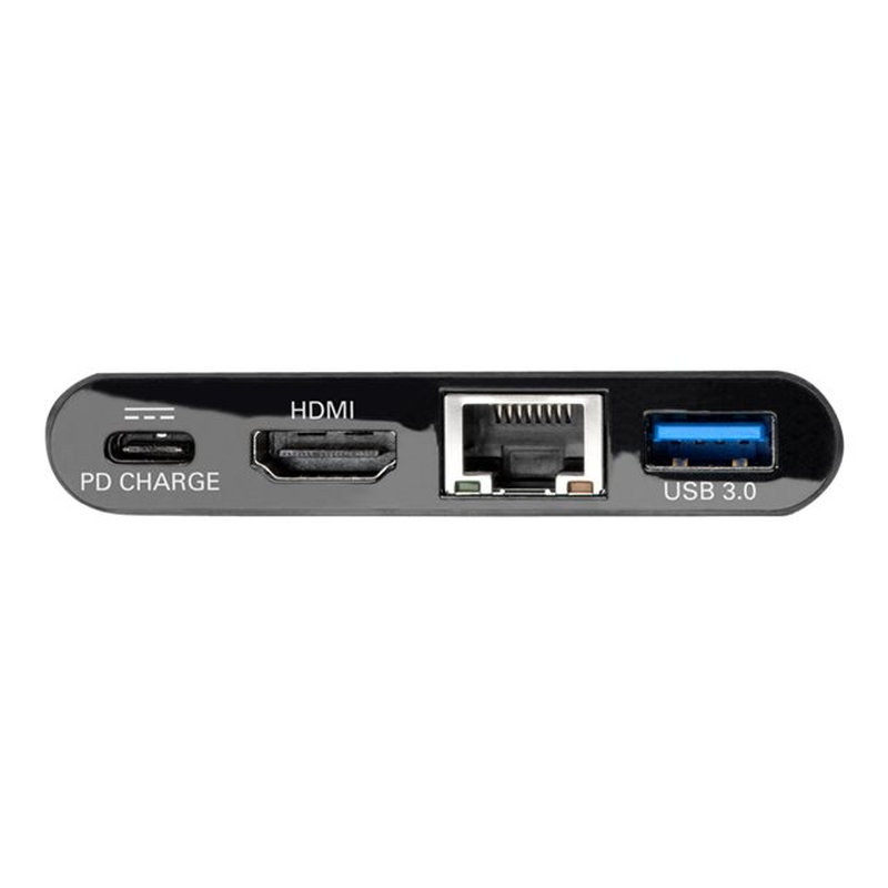 Tripp Lite Adaptador USB-C Type-C a HDMI con Hub USB-A, Gigabit Ethernet, Thunderbolt 3, 4K — Carga PD, 30 Hz, Negro - Imagen 5