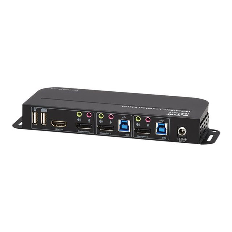 Tripp Lite B005-DPUA2-K KVM DisplayPort / USB de 2 Puertos - 4K 60 Hz, HDR, HDCP 2.2, IR, DP 1.4, Compartido de USB, Cables USB 3.0 Tripp Lite B005-DPUA2-K KVM DisplayPort / USB de 2 Puertos - 4K 60 Hz, HDR, HDCP 2.2, IR, DP 1.4, Compartido de USB, Cables USB 3.0 - Imagen 4