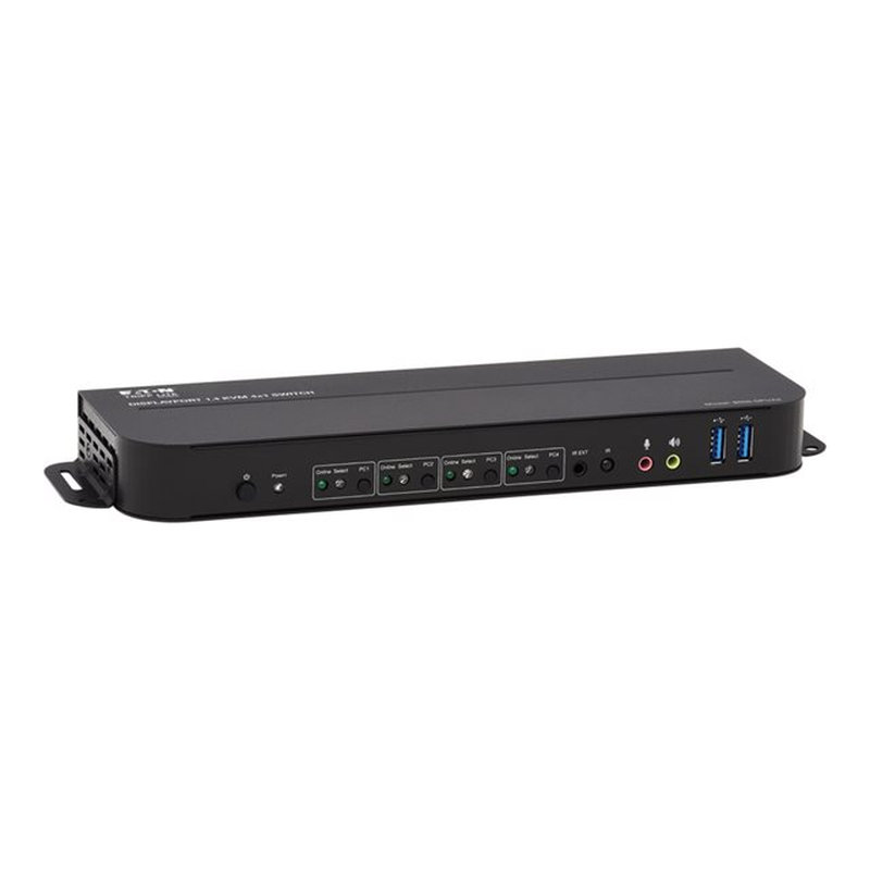 Tripp Lite B005-DPUA4 KVM DisplayPort / USB de 4 Puertos - 4K 60 Hz, HDR, HDCP 2.2, IR, DP 1.4, Compartido de USB