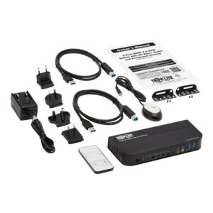 Tripp Lite B005-HUA2-K KVM HDMI / USB de 2 Puertos - 4K 60 Hz, HDR, HDCP 2.2, IR, Compartido de USB, Cables USB 3.0 Tripp Lite B005-HUA2-K KVM HDMI / USB de 2 Puertos - 4K 60 Hz, HDR, HDCP 2.2, IR, Compartido de USB, Cables USB 3.0