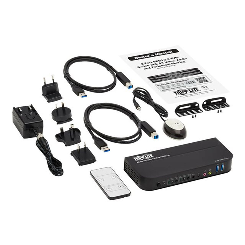 Tripp Lite B005-HUA2-K KVM HDMI / USB de 2 Puertos - 4K 60 Hz, HDR, HDCP 2.2, IR, Compartido de USB, Cables USB 3.0 Tripp Lite B005-HUA2-K KVM HDMI / USB de 2 Puertos - 4K 60 Hz, HDR, HDCP 2.2, IR, Compartido de USB, Cables USB 3.0 - Imagen 8