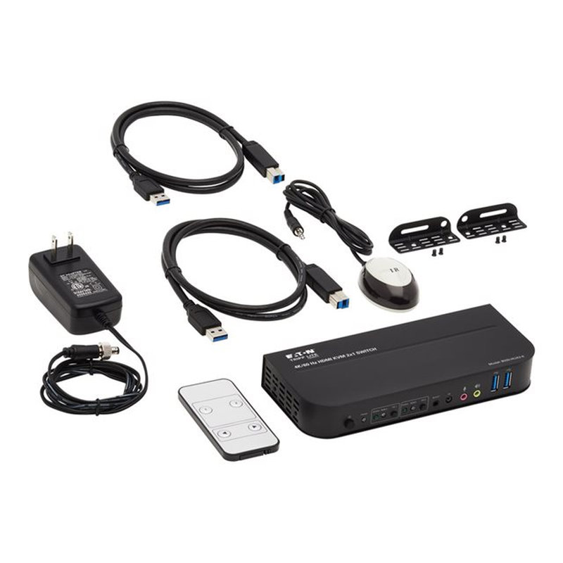 Tripp Lite B005-HUA2-K KVM HDMI / USB de 2 Puertos - 4K 60 Hz, HDR, HDCP 2.2, IR, Compartido de USB, Cables USB 3.0 Tripp Lite B005-HUA2-K KVM HDMI / USB de 2 Puertos - 4K 60 Hz, HDR, HDCP 2.2, IR, Compartido de USB, Cables USB 3.0 - Imagen 9