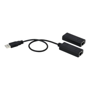 Tripp Lite B203-101-POC Juego Extensor de 1 Puerto USB sobre Cat5 y Cat6 con PoC - USB 2.0, hasta 50 m [164 pies], Negro