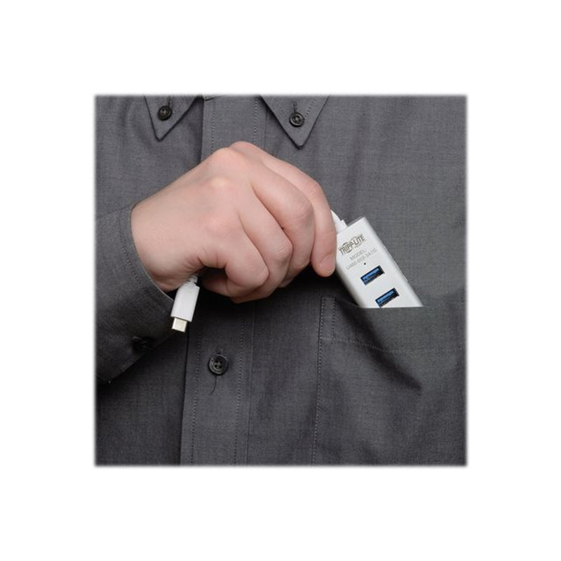 Tripp Lite Hub Adaptador Portátil USB 3.1 Gen 1, USB-C, de 3 Puertos USB-A y Puerto Gigabit Ethernet, Compatible con Thunderbolt 3 - Imagen 12