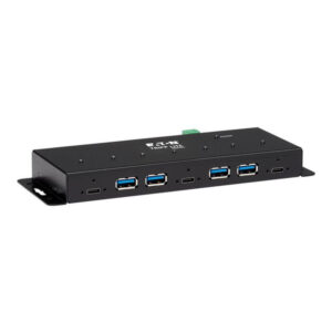 Alternative view of Tripp Lite Hub Industrial con 7 Puertos USB-C, Gen2 (10G, 4x Puertos USB-A y 3x USB-C con Inmunidad ESV de 15Kv, Sobretensiones de 2Kv