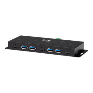 Tripp Lite Hub Industrial con 7 Puertos USB-C, Gen2 (10G, 4x Puertos USB-A y 3x USB-C con Inmunidad ESV de 15Kv, Sobretensiones de 2Kv