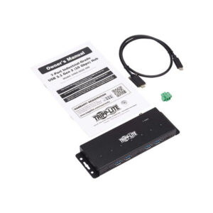 Tripp Lite Hub Industrial con 7 Puertos USB-C, Gen2 (10G, 4x Puertos USB-A y 3x USB-C con Inmunidad ESV de 15Kv, Sobretensiones de 2Kv