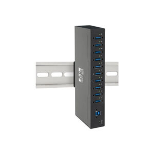 Tripp Lite Hub de 10 Puertos USB 3.0 de Grado Industrial – Inmunidad ESD de 20 kV, Caja de Metal, Instalable