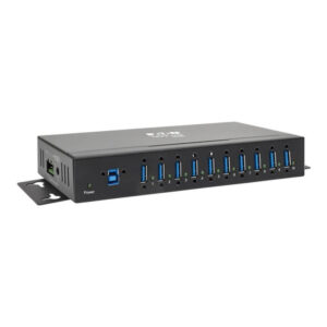 Tripp Lite Hub de 10 Puertos USB 3.0 de Grado Industrial – Inmunidad ESD de 20 kV, Caja de Metal, Instalable Tripp Lite Hub de 10 Puertos USB 3.0 de Grado Industrial – Inmunidad ESD de 20 kV, Caja de Metal, Instalable