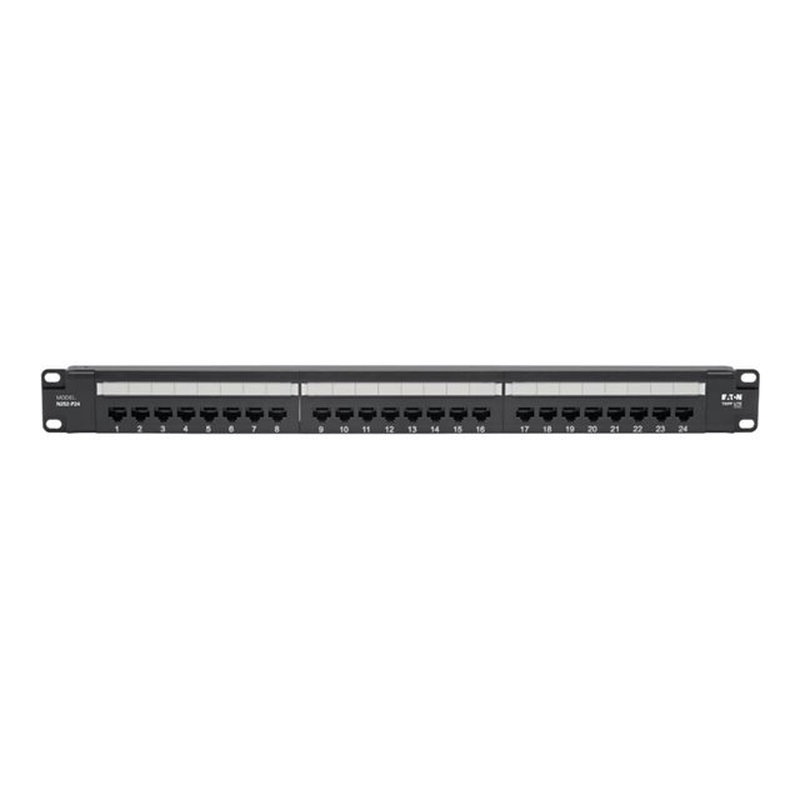 Tripp Lite N252-P24 Panel de Conexiones Cat6 de 24 Puertos – Cumple con PoE+, 110 / Krone, 568A/B, RJ45 Ethernet, Instalación en 1U de Rack - Imagen 3
